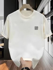 Áo Thun Cotton Nam Mùa Hè Cổ Tròn in Họa Tiết Tay Ngắn Dáng Ôm Thời Trang Thường Ngày Thoải Mái Thoáng Khí