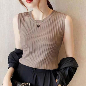 Sleeveless Slim Fit Knitted Underwear Top