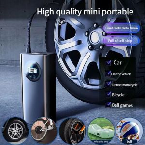 [BUY 1 TAKE 1]Portable Electric Air Compressor Wireless/Wired Digital Air Inflator Tire pressure display LED Light Rechargeable Air Pump Universal for Car bike Motorcycle
