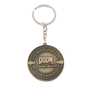 Doom Slayer Metal Keychain Game Lovers Memorabilia Collectible Gifts Universal Style Quality Metal Accessory