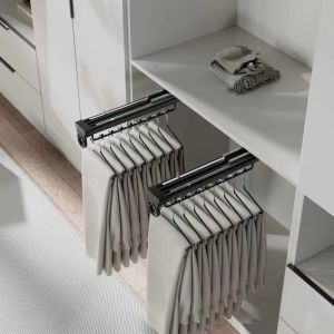 Pull out Rod Closet Organizer Expandable Vertical Hanging Bar Top Mount for Wardrobe Clothes Storage Horizontal Pole
