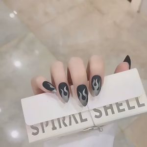 Móng tay giả đính đá ngắn kèm keo - Gồm 24 móng tay giả + Tặng 1 keo dán móng + Tặng 1 cây dũa móng