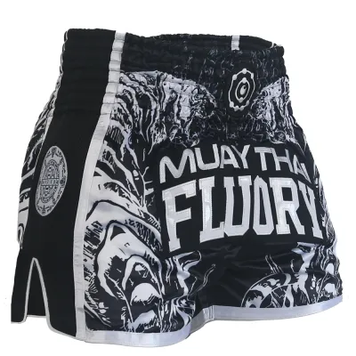 FLUORY Muay Thai Shorts Free Combat Mixed Martial Arts Boxing Training Match Pants Men and Women