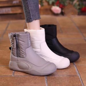 Snow Boots for Women 2024 Cotton Shoes Winter Plush and Thick Womens Shoes anti Slip and Warm Cotton Shoes Snow Boots