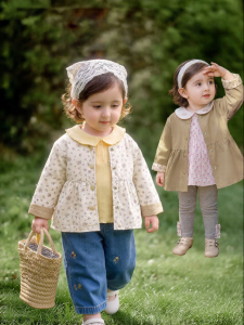 Jelly Baby | Áo Cardigan In Hoa Hai Mặt Cho Bé Gái