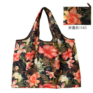 Thickened Large Cartoon Foldable Portable Shopping Bag Grocery Bag Large Capacity Eco-friendly Handbag Double Shoulder Strap