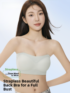PIER N°5 | Seamless Anti-Slip Womens Bra No Shoulder Strap Summer Style Muffin Top Gathered Tube Top Invisible No Trace Youth Female