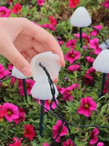 ไฟเห็ด 20LED  ไฟปักสนาม โคมไฟพลังงานแสงอาทิตย์สำหรับตกแต่ง ยาว 5m