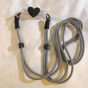 Cell Phone Lanyard With Back Clip Hand Woven Durable Drop and Loss Proof Design Detachable 3D Heart Great for Travel Gifts