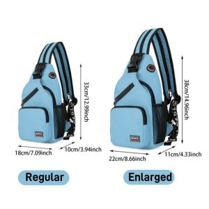 Women Chest Bags Adjustable Backpack and Single Shoulder Bag With Earphone Hole Girl Small Sports Travel Messenger Oxford Bag