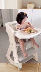 Growing High Chair Ages 2+ Functional With Wheels Gift For Kids by WISHLAND