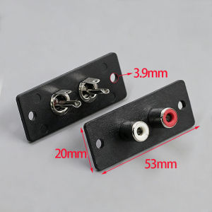 JCD | 2PCS RCA Lotus Socket Female Socket Audio AV Adapter 2-Hole 4-Hole Power Amplifier Audio Speaker Wiring Socket