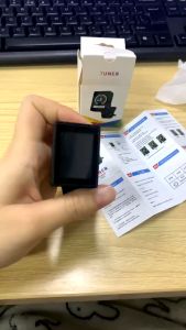 Chromatic Tuner Clip-on การปรับแต่งที่แม่นยำรวดเร็ว กีตาร์จูนเนอร์แบบชาร์จไฟได้ หน้าจอ LCD Clip-on Tuner Chromatic จูนเนอร์กีตาร์-เบส