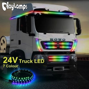 24V Truck Lights LED Strips DRL Brake Warning Driving Lights Bar Car Atmosphere Lamp Exterior Decoration Ambient Light