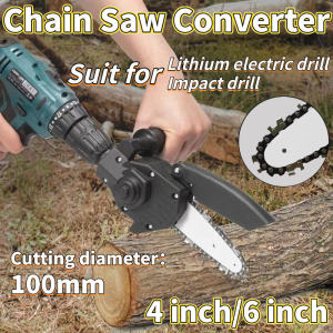 4/6 Inch Chainsaw Converter Electric Chainsaw Drill Electric Retrofit Electric Chain Saw Portable