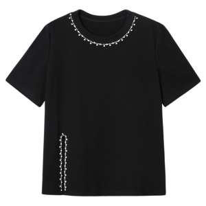 Plus Size Designed Embellished T-Shirt