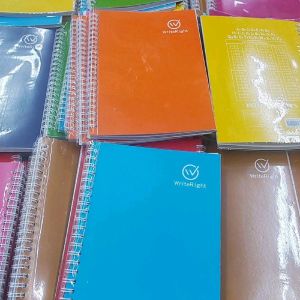 10pcs. 80Leaves Spiral Spring with Plastic Cover WriteRight Notebooks Writing