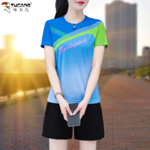 Woodpecker Ice Silk Sports Suit Womens Summer 2024 New Arrival Running Quick Drying Clothes Badminton Table Tennis Training Wear