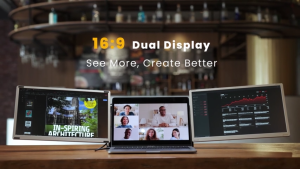 【Local Warehouse】ZOOMEDIN 15.6" 1080P Rotatable Dual Screen Detachable Extender Portable Monitor Triple Monitor for 14-16" Laptops with USB-C Port Plug and Play for Windows/Macbook/Switch/PS5