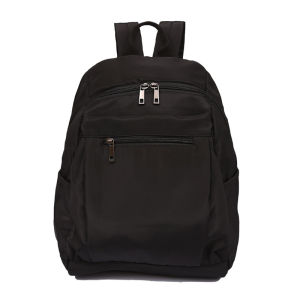 Waterproof Lightweight Casual Mens Backpack with Multiple Pockets Zipper Closure for Short Trips Street Style Nylon Material