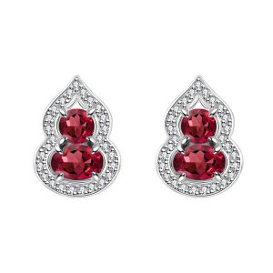 Ciga Long | Chinese Style Synthetic Ruby Gourd Jewelry Set