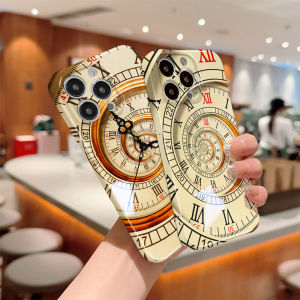 Hontinga All-inclusive Film Casing For OPPO Reno 8 Reno8 Pro 5G Reno 6 Reno 7 Pro 5G Realme C1 Case Korean film Phone Case Creative Clock Design Back Casing lens Protector Design Hard Cases Shockproof Shell Full Cover Casing For Girls