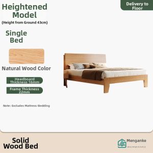 Elevated Solid Wood Bed