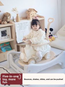 KIUMO | Baby Gift 2-in-1 Rocking Horse & Ride-On Car