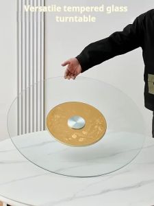 Tempered glass turntable lazy susan for dining table round table rotating Bearing plate center