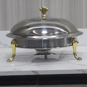 Chafing Dish Food Warmer Set Catering Food Tray Set Buffet Stainless Steel Food Warmer with Cover Warmer Hot Pot Party Soup Pot for Weddings Party Banquets Hotel