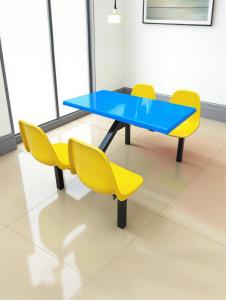 Modern Simple Dining Table And Chair Set for 4 Or 6 People in Noodle Shop Snack Bar Fast Restaurant Breakfast Table And Chair