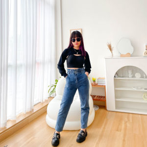 U&B - 6672 C-82 Boyfriend Jeans High Waist