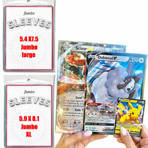 ซองใส่การ์ดจัมโบ้ ขนาด L XL ใหญ่พิเศษ ใส ป้องกันการ์ด สำหรับการ์ดเกม TCG MTG การ์ดกีฬา การ์ดสะสมขนาดใหญ่ รูปภาพ