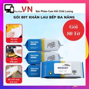 Khăn Lau Bếp Đa Năng Giấy Ướt Vệ Sinh Lau Bếp Siêu Sạch Gói 80 Tờ Không Độc Hại Không Gây Kích Ứng Da - Khăn Giấy Đa Năng - Khăn Giấy Vệ Sinh  Khăn Giấy Ướt Lau Bếp