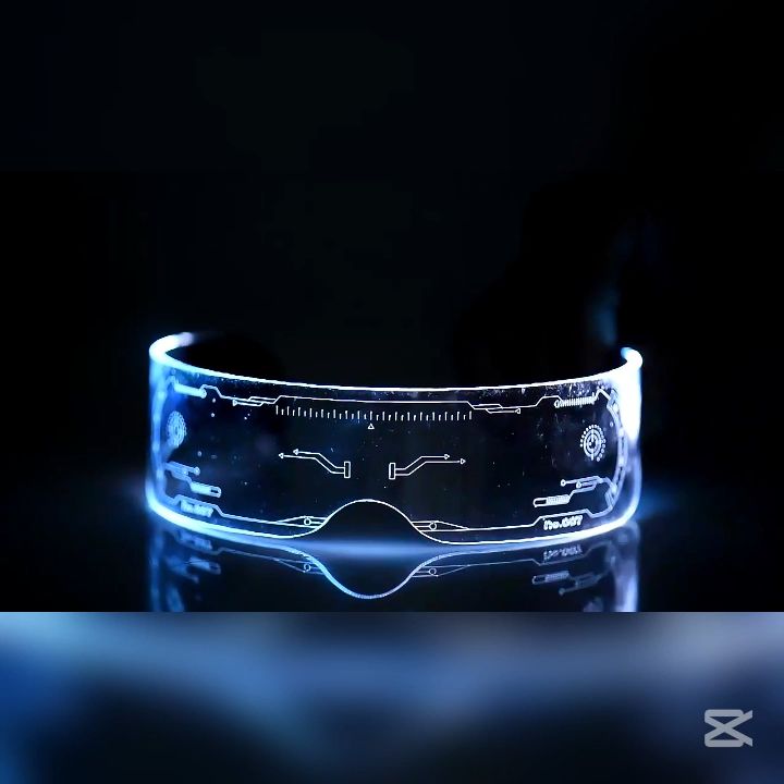 Amazon Cyberpunk Technology LED Luminous Glasses Electric Music Solar Sensation Glasses Bar Disco Party七彩LED发光眼镜