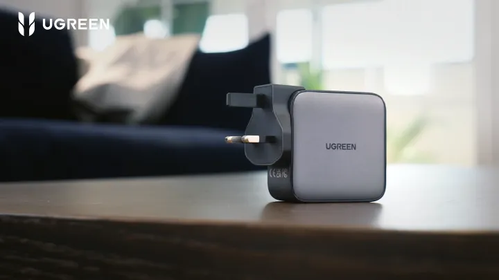 UGREEN 65W GaN 2C1A 3 Ports PD Fast Travel Charger Quick Charge -2 Type C 1 USB A Charger with UK/EU/US Plugs for Ipad Pro 2021, MacBook M1,iPhone 16 Pro Max