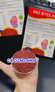 Cám chìm cho cá dĩa cầu vồng thần tiên hồng mi - Thức ăn cá trùng huyết RED BITES PRO (CAO CẤP)