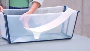 【 18-29.12 SALE 30%】Ghế tựa lưng cao cấp gắn vào bồn tắm cho trẻ sơ sinh 0 - 8 tháng thiết kế hỗ trợ cơ thể của bé - Stokke Flexi Bath Newborn Support