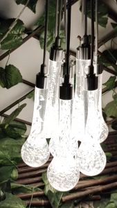 Lampu Mic 1 Set Isi 10 Gantung Lampu Tetes Air Akrilik Bandul - Lampu Kristal Indoor Outdoor Hiasan Dekorasi Pelaminan Wedding