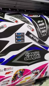 Striping Decal Stiker Honda CRF 150L 150 L Motif Simpel Free laminasi dan Sticker Cover Shock