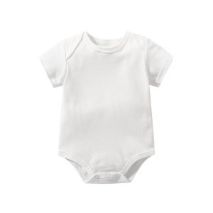 Áo Liền Quần Tam Giác Tay Ngắn Tay Dài Màu Trắng Trơn Cho Trẻ Sơ Sinh Cotton Giá Ưu Đãi Vải Đuôi Áo Liền Quần Áo Liền Quần Trang Phục Tập Bò
