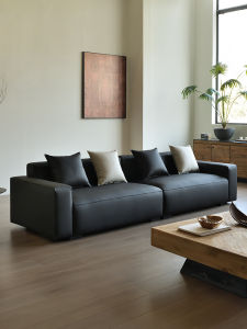 Italian Minimalist Genuine Leather Sofa