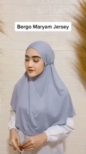 Hijab Bergo Maryam Jersey Tali/Bergo Instan Tali/Kerudung Instan Tali Maryam