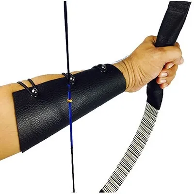 Arrouha Archery Black Leather Armguard