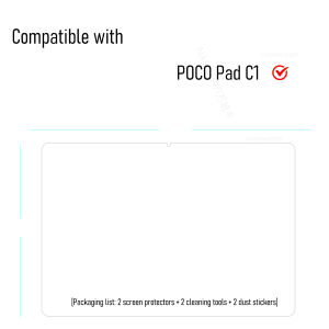 For POCO Pad C1 Tempered Glass Screen Protector On Xiaomi POCO Pad C1 9.7 HD Film Damage-Proof Gurad Easy To Install 2-Pieces