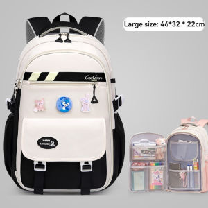 《Back to School Sales》Refrigerator Door Kids School Bag Large Capacity Waterproof Children’s School Backpacks Spine Protection Load Reduction Primary School Students Bags for grades 1-6