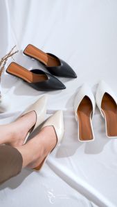 Sepasang Collection Joy Mules Heels Wanita 3 Cm