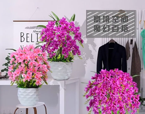 Elegant Artificial Flower Butterfly Orchid Potted Plant Decoration Phalaenopsis decorate plastic flower decorative flowers