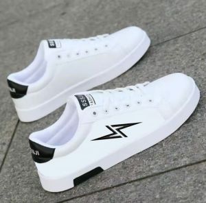 sepatu putih pria dan wanita terbaru motif cetak s kekinian