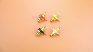 2/4pcs RCA Jack Female Socket Connector Solderable Panel Mount Plug For DIY Wire AV Audio Amplifier Terminal Adapter Couple